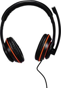 img 2 attached to 🎧 PWN Gaming Headset: Immersive Audio Experience with Adjustable Microphone, Inline Volume Control - Black/Orange