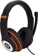 🎧 pwn gaming headset: immersive audio experience with adjustable microphone, inline volume control - black/orange logo