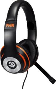 img 3 attached to 🎧 PWN Gaming Headset: Immersive Audio Experience with Adjustable Microphone, Inline Volume Control - Black/Orange