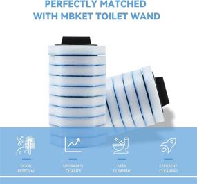 img 1 attached to Toilet Cleaning Kit: Disposable Toilet Brush with 30 Refill Heads and Storage Caddy