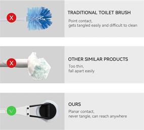 img 2 attached to Toilet Cleaning Kit: Disposable Toilet Brush with 30 Refill Heads and Storage Caddy