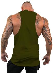 img 1 attached to 👕 QVESELU Men's Fashion Sport Comfortable Leisure Sleeveless Muscle Tank Top in Green - Men's Clothing and Shirts