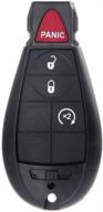 ocpty 1x flip key entry remote control entry remote key fob transponder ignition key for 2008-2014 dodge vw chrysler jeep fcc: 05026196ad 05026347ad logo