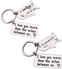 img 3 attached to XGALBLA Couples Distance Relationship Keychain