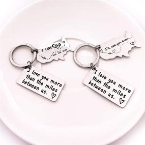 img 2 attached to XGALBLA Couples Distance Relationship Keychain