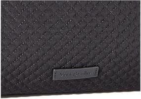 img 1 attached to Vera Bradley Classic Black Microfiber Shoulder Satchel Purse: Organized Multi-Compartment Design