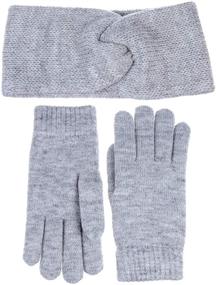 img 2 attached to Winter Toasty Fleece Gloves Headband Girls' Accessories