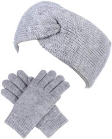 img 3 attached to Winter Toasty Fleece Gloves Headband Girls' Accessories
