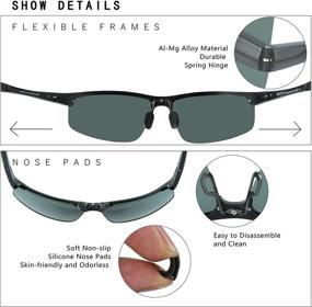 img 1 attached to 🕶️ Polarized Sunglasses with DUCO Sports Protection for Enhanced Visibility