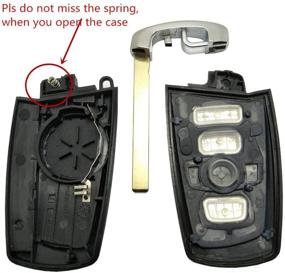 img 2 attached to Horande BMW Key Fob Case Replacement for F Series X3 X4 X5 X6 M5 Keyless Entry Remote Control Key Shell - Fits 1 3 4 5 6 7 Series