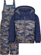 🧥 stay cozy and stylish: kosh jacket snowbib snowsuit print for boys' clothing at jackets & coats logo