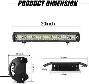 img 3 attached to 🚗 EBESTauto 20 Inch LED Light Bar with License Plate Mounting Bracket and Wiring Harness - Enhanced Off-road Car ATV SUV Truck Boat Driving Lamp for License Plate LED Working