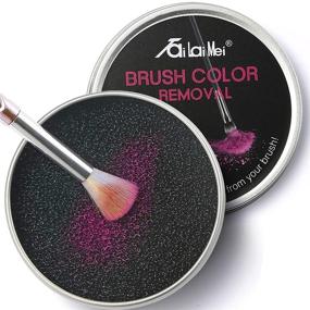 img 4 attached to TailaiMei Color Removal Cleaner Sponge - Effortlessly Clean Makeup Brushes, No Water or Chemical Solutions Needed, Speed Up Drying Time - Instantly Switch Eyeshadow Colors