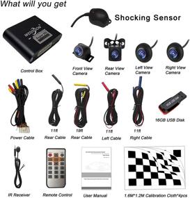 img 3 attached to 🚗 Advanced Weivision Super HD 1080P Car 360 Degree Bird View Surround System DVR Record Backup Camera: Ultimate Parking Monitoring with Sony Sensor