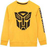 boys' autobots yellow sweatshirt - transformers boys clothing logo