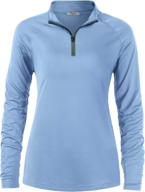 stay protected with cestyle womens upf 50+ long sleeve 1/4 zip lightweight pullover for outdoor hiking and workouts логотип