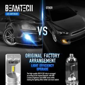 img 2 attached to BEAMTECH H8 LED Fog Light Bulb, CSP Chips 6500K 800 Lumens Xenon White - Ultra Bright for Enhanced Visibility