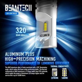 img 1 attached to BEAMTECH H8 LED Fog Light Bulb, CSP Chips 6500K 800 Lumens Xenon White - Ultra Bright for Enhanced Visibility