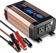 🔌 300watt pure sine wave power inverter for cars - gisian 12v dc to 110v ac car adapter with lcd display, dual usb ports, 2 ac outlets - ideal for smartphones, laptops, tablets logo