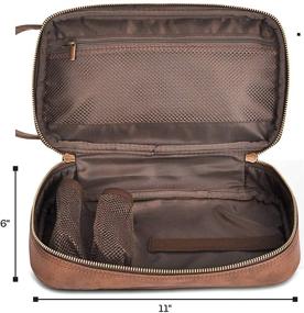 img 2 attached to 👜 Vetelli Classic Leather Toiletry Bag and Dop Kit: Water-Resistant, Perfect Men's Travel Gift and Accessory