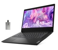 💻 lenovo ideapad 3 14" hd laptop, intel pentium gold 6405u, 8gb ram, 128gb pcie ssd, intel uhd graphics, speakers, webcam, bluetooth, windows 10 s, black (2021) + 32gb snowbell usb card logo