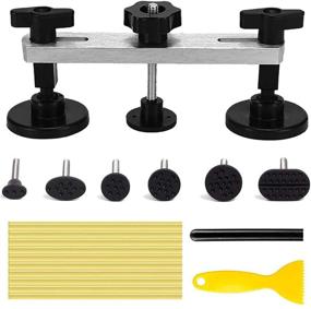 img 4 attached to 2021 Newest Car Dent Removal Tool: Paintless Dent Repair Kit with Bridge Lifter & Glue Puller Tabs - Effective Solution for Door Dings, Hail Damage, and Minor Dents