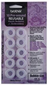 img 1 attached to 🧵 Get Superior Results with Brother PWB250 Prewound Embroidery Bobbin Thread 10 Piece, White