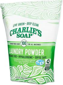 img 2 attached to Charlie's Soap Laundry Powder (2 Pack, 100 Loads) - Hypoallergenic Washing Detergent for Deep Cleaning - Eco-Friendly, Safe, and Highly Effective