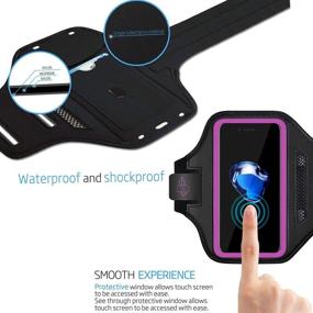 img 1 attached to LOVPHONE iPhone 7/8 Plus Armband: Water Resistant, Gym Workout with Kickstand, Key Bag, Earbuds Holder, Card Slot Case - Rosy