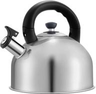 premium whistling tea kettle: large-capacity stainless steel teapot with classic look and loud whistle - suitable for all stove tops logo