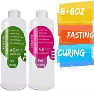 crystal clear casting resin: epoxy-resin-kit for jewelry, art, craft - fast curing, 16oz, 2 part solution logo