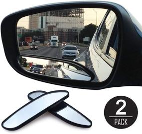 img 4 attached to Слепые зеркала для автомобилей EEEkit - дизайн с 360° вращением, уникальное широкоугольное безопасное выпуклое зеркало заднего вида для автомобилей, грузовиков, внедорожников, автофургонов и микроавтобусов