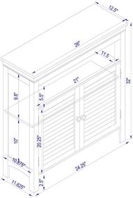 img 3 attached to Glitzhome Bathroom Organizer 2 Shutter Adjustable