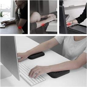 img 3 attached to VAYDEER Ergonomic Wrist Rest Pad Armrest Pad Elbow Rest Pad, Alleviates Elbow Pain and Prevents 'Mouse Hand', Computer Armrest Support Mouse Pad for Desk (6.3X4.3X0.76inches, Black)