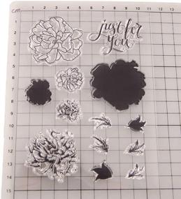 img 2 attached to 🌸 Flower Layering Letters Stamps and Die Set | Scrapbooking Card Making | Christmas Stamps and Dies (4.3 x 5.9 Inches | T1545)