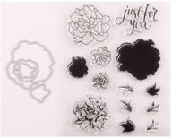 🌸 flower layering letters stamps and die set | scrapbooking card making | christmas stamps and dies (4.3 x 5.9 inches | t1545) logo
