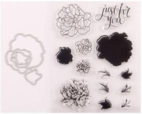 img 4 attached to 🌸 Flower Layering Letters Stamps and Die Set | Scrapbooking Card Making | Christmas Stamps and Dies (4.3 x 5.9 Inches | T1545)