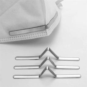 img 1 attached to 🔒 RUTICH Aluminum Strips Nose Wire: 200Pcs Metal Flat Nose Clips for Mask Bridge Bracket – Sewing Crafts DIY Wire