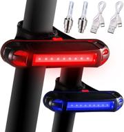 🚲 ylubik bike tail light 2 pack - rechargeable usb, bright bicycle rear light for cycling safety, flashlight with tyre wheel valve cap light, 500mah lithium battery, 5 light modes (includes 2 usb cables) logo