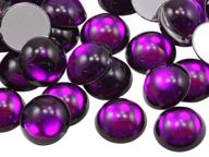 💎 kraftgenius allstarco 11mm purple amethyst flat back acrylic round cabochons - 50 pieces for jewelry making, cosplay, embellishments logo