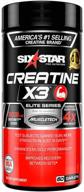 💪 creatine capsules - six star post workout x3: premium creatine blend for men & women - muscle recovery & building supplement - creatine monohydrate, 20 servings logo