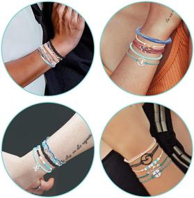 img 2 attached to 🌊 LOYALLOOK 20PCS Beach Wrap Vsco Bracelets - Ocean Wave Strand Bracelets | Waterproof Handmade Friendship Bracelets | Braided Rope Bohemian Anklet Bracelet | Adjustable