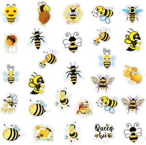 img 1 attached to Buzz-Worthy: 50 Adorable Bee Stickers for Laptops, Hydro Flasks, Water Bottles, Luggage, and Helmet Decor