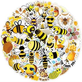 img 2 attached to Buzz-Worthy: 50 Adorable Bee Stickers for Laptops, Hydro Flasks, Water Bottles, Luggage, and Helmet Decor