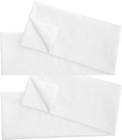 img 4 attached to 🛏️ Soft Cotton Body Pillowcase Set - Non-Zippered Bag Style - Breathable T250 - Size 20x58 - White Classic Cover (Set of 2)