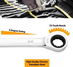 img 2 attached to 🔧 Standard Fixed Head Ratcheting Vanadium Combination