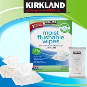 img 1 attached to 🧻 Kirkland Signature Moist Flushable Wipes - Premium Pack of 632 Wipes!