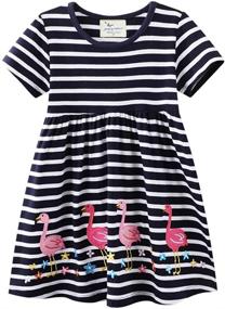 img 4 attached to 🌈 FreeLu Toddler Cartoon Rainbow Longsleeve Girls' Clothing and Dresses