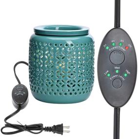 img 4 attached to 🕯️ ASAWASA Ceramic Electric Wax Melt Warmer: Timer, Wax Melts, Essential & Fragrance Oils – Aromatherapy Spa Gift for Home, Office, Yoga