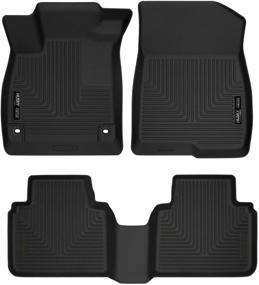 img 4 attached to 🚗 Husky Liners 95741 Weatherbeater Front & 2nd Seat Floor Mats Black, Compatible with 2018-19 Honda Accord Sedan